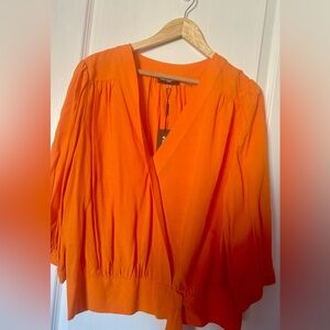 Karl Lagerfeld Orange Women's Top Size XL